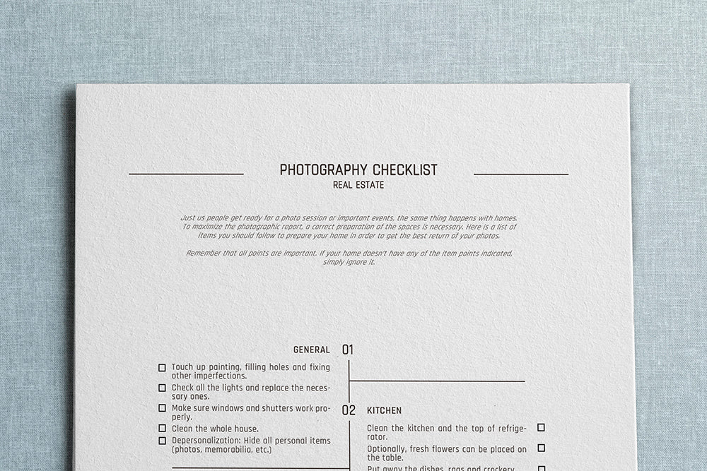 Photography Checlist Example Photography Checklist — ArquiFlash
