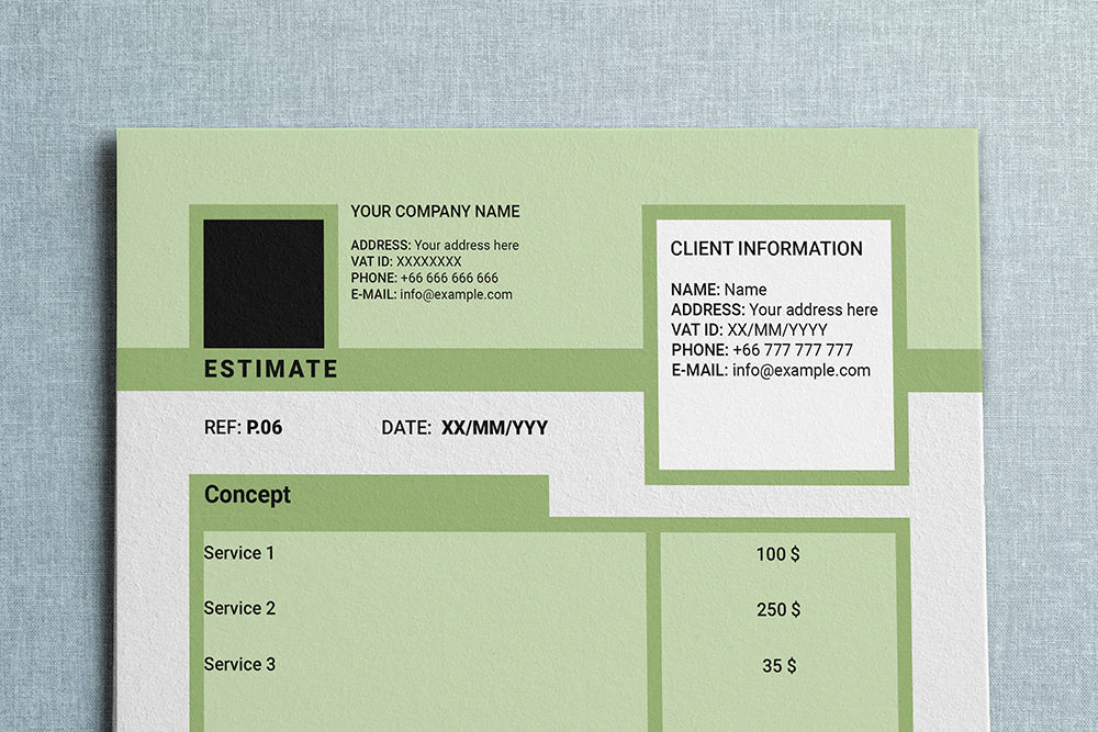 Invoice and estimate services Template — ArquiFlash