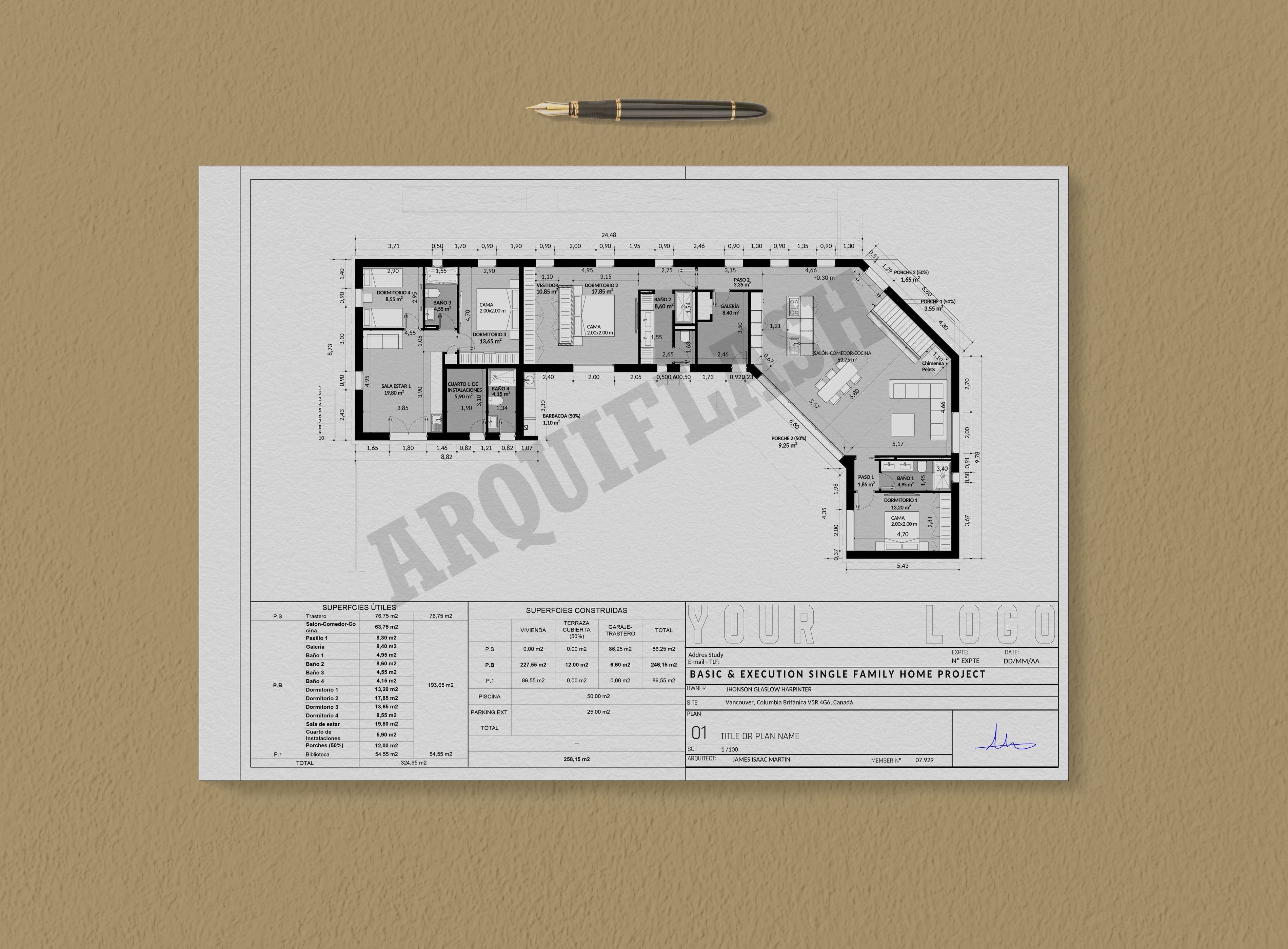 Drawing CAD Template — ArquiFlash